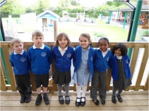 yellow and green school uniform